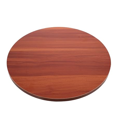 Dining Table Top and Easy Maintenance with Spacious Surface Wooden round Brown Minimalist Style for Kitchen and Dining Room Use