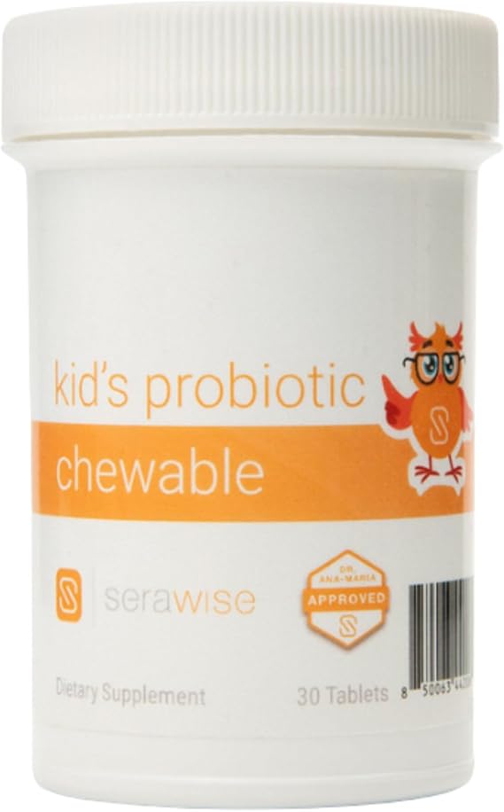 Kids Probiotic Chewable by Dr. Ana Maria Temple | Synergistic Probiotic Formula Offering 10 billion (CFUs) Per Dose | 11 Diverse Strains | Natural Mixed Berry Flavor 30 Chewable Tablets