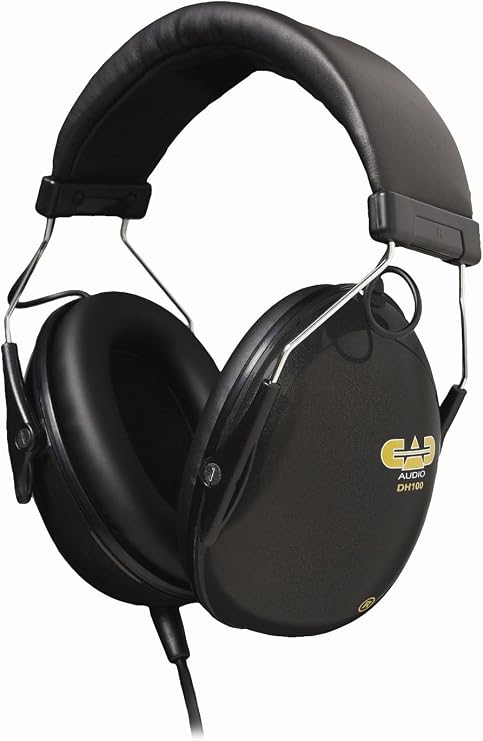 CAD Audio DH100 Drummer Isolation Headphones, Black, Large diameter
