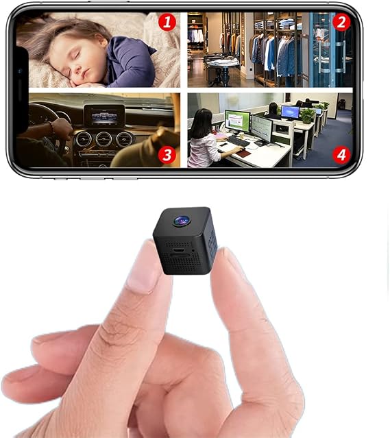 1080P Wireless Smart Home Cameras WiFi Camera Nanny/pet Cam Small Dome Camera for Security Build-in Battery/Indoor Camera with Night Vision/Phone App Remote Control
