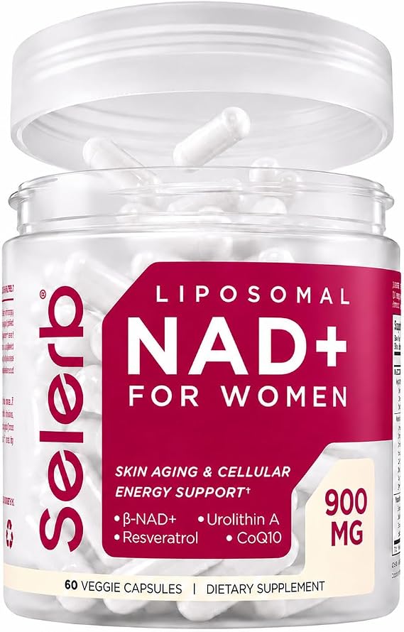 NAD+ Supplement for Women - NMN Alternative with -NAD+, Trans-Resveratrol, CoQ10, D-Ribose - Promotes Cellular Renewal, Energy, and Radiant Skin Health - 60 Capsules Advanced