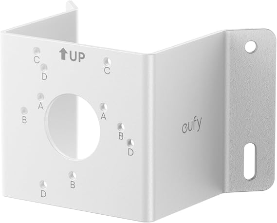 eufy Corner Mount Bracket (T870B), Metal Outdoor Adapter for All eufy PoE Cameras and Select Wi-Fi Outdoor Cameras, Expands Surveillance Coverage, Easy Installation
