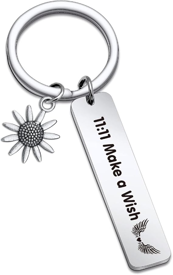 NOTHERS RSZOTW 11:11 Couple Keychain Wishing Jewelry Wing Wishing Gift Mother Keychain Spiritual Gift Good Luck Gift