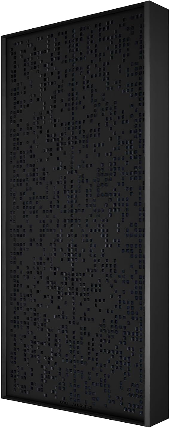 UMIACOUSTICS Acoustic Panel, 47.6 x 24" x 2.7" Magnesium-Aluminum Alloy Frame Helmholtz Panel, Customized Sound Treatment for Recording Room, Studio Room, Drum Room, Exhibition Hall - Black-Blue
