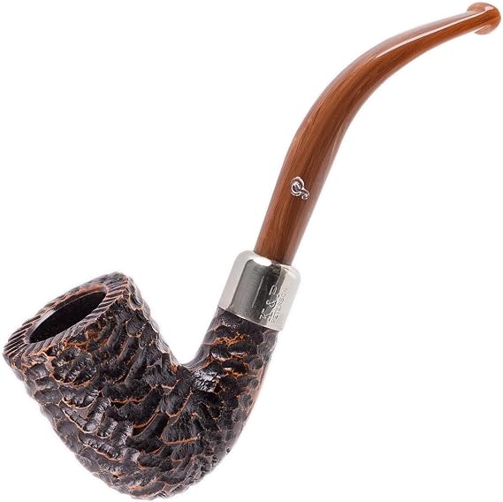 Peterson Pipes Derry Series - Army Mount Irish Wood Briar Pipe (128) | Handmade in Ireland, Collectible Legacy Stamping, Bent Dublin Shaping, 3mm