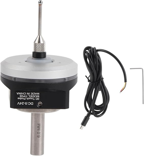 SEAFRONT 3D Edge Finder XYZ Axis Anti Roll Edge Finder CNC 3D Touch Probe Edge Finder High Accuracy Electronic Edge Locator DC 5 to 24V