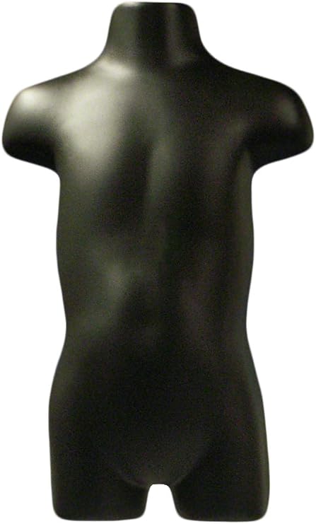 Inflatable Mannequins Toddler 3/4 Form - Hard Plastic, White or Black