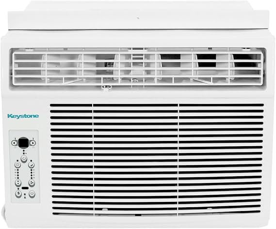 Keystone 6,000 BTU Window Mounted Air Conditioner & Dehumidifier, 115V | 115V, Dehumidifier, Smart Remote Control, for Rooms up to 250 Sq.Ft.