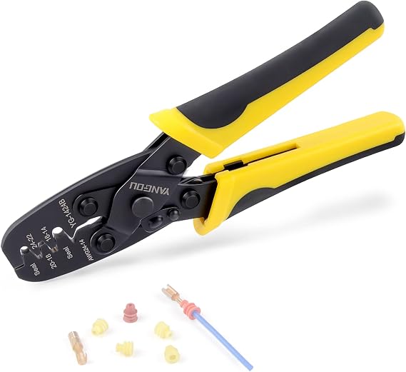 Yangoutool Molex Crimping Tool: Versatile for Molex, Delphi, AMP/Tyco, Harley, PC/Computer, Automotive Use, 24-14 AWG, Model 1424B