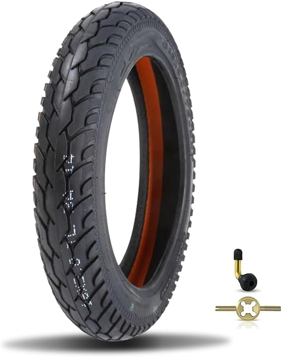 16" Ebike Tubeless Tire for Electric Bike, 8-Level Design, 16x2.50/3.0 Antipuncture Snow Tire for Ebike with Bent Valve Inner Tube, 16 X 2.50/3.0 Off-Road All-Terrain Tread