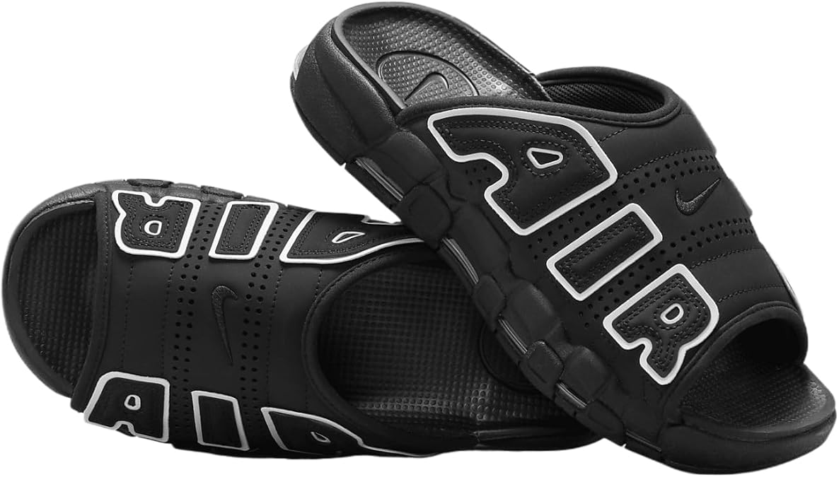 Men's Black Air More Uptempo Slides by NIKE