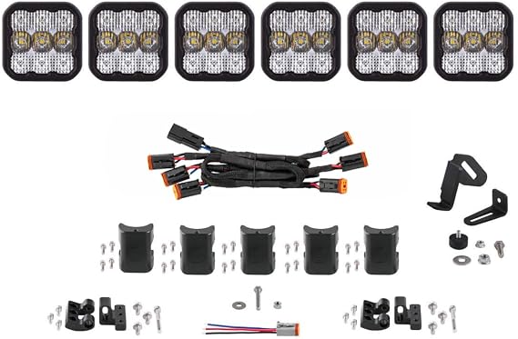 Diode Dynamics SS5 CrossLink 6-Pod LED Light Bar (one), Sport White Combo