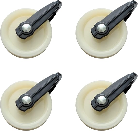 2-1/2-inch Diameter Nylon Pulley, Rope Pulley for Outdoor Clotheslines - Fits 1/4-inch Rope (4pcs)