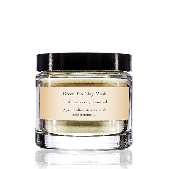 evanhealy Green Tea Clay Mask | Deep-Action Cleansing Mask | Exfoliating, Clarifying & Purifying Mask | Organic Matcha & Montmorillonite Clay for Oily, Normal & Dry Skin