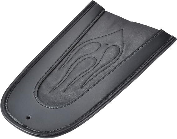 KATUR Motorcycle Leather Flame Rear Fender Bib Cover Cushion Solo Seat Fit Compatible with Har-Ley Sportster XL 883 1200 2004-2016-Flame Black