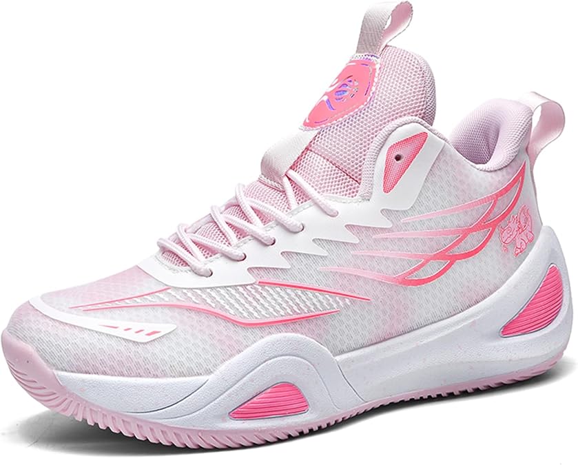 Men's Low-Top Fashion Casual Basketball Shoes, Non-Slip Shock-Absorbing Mesh Breathable Lace-Up Sports Shoes Suitable for Outdoor Sports and Training
