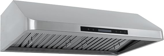 PROLINE 30-Inch Under Cabinet Range Hood, Ducted, 900 CFM, Stainless Steel, LED Lights, ULTRA-QUIET Blower Motor, 4 Speed, Dishwasher-Safe Filters, PLJW 113.30, Kitchen Hood