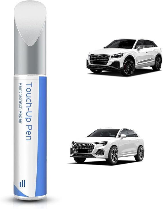 LS9R/2Y Glacier White Metallic Touch Up Paint Compatible with Audi Exact Match Chips and Nicks Touch Up