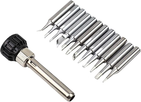 Comprehensive 13pcs Soldering Iron Tips Set for 907 933 926 937 928 94 Station Tools, Each Tip Designed for Specific Applications
