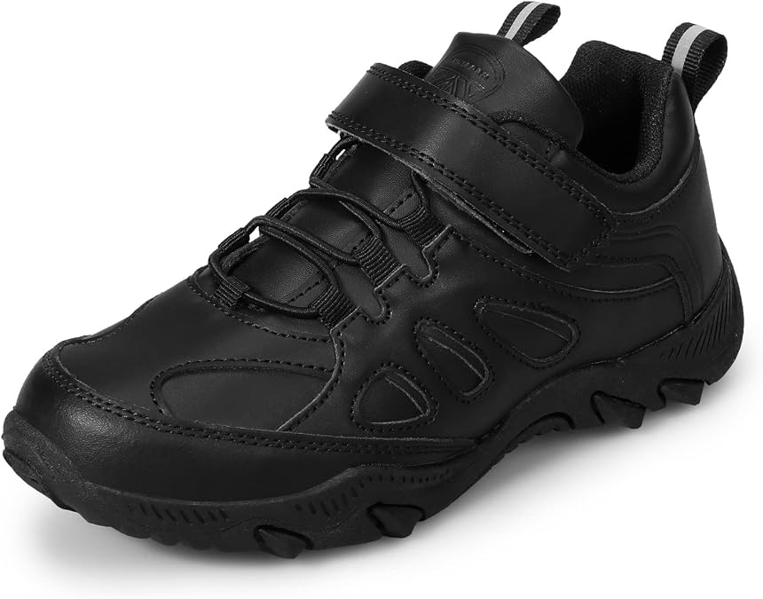 Kids Boys Black School Shoes Oxford Uniform Dress Slip Resistant Athletic Sneaker(Little/Big Kids)