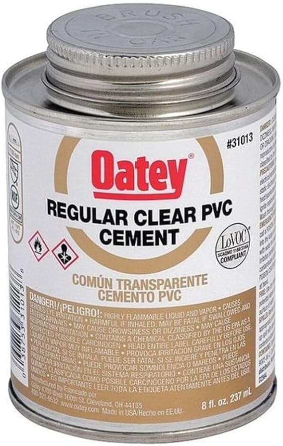 Oatey PVC Cement,Low VOC,8 oz,Clear