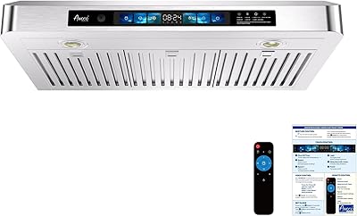 Awoco 30 Under Cabinet Range Hood with Voice, Gesture, Touch & Remote Control, 900 CFM Kitchen Hood with 4-Speed, Stainless Steel Stove Hood with 3 Kitchen Vents, LED Lights, Baffle Filters