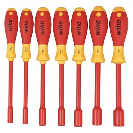 Nut Driver Set, 7 pcs., SAE, Insulated