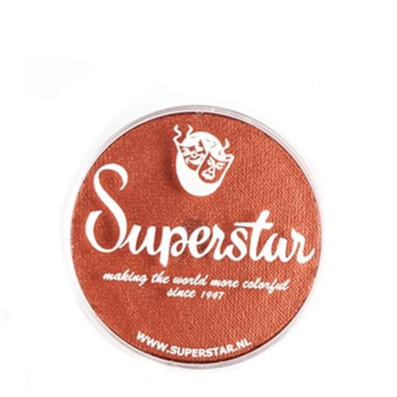 Superstar Face Paint - Copper Shimmer 058, Hypoallergenic, Gluten Free & Cruelty Free - Child Friendly, Great for Fairs, Carnivals, Party & Halloween Painting (16 gm)