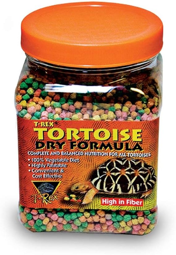 T-Rex Tortoise Food Dry Formula Dry Diet for Tortoises with Added Vitamins & Minerals, Easy-to-Moisten Reptile Food, 10 lb