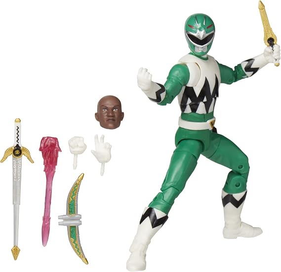 Power Rangers Lightning Collection Lost Galaxy Green Ranger 6-Inch Premium Collectible Action Figure Toy with Accessories Kids Ages 4 and Up | Power Rangers Lightning Collection 6 Inch Action Figure Wave 12 - Lost Galaxy Green Ranger