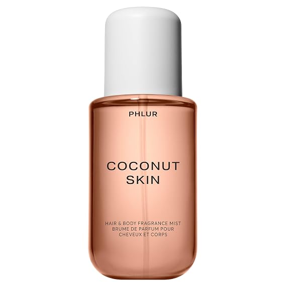 PHLUR Coconut Skin Body Mist, 8 Fl Oz Hair and Body Perfume for Women | Body Spray with Fresh Coconut, Caramel, and White Florals with Sandalwood & Salted Amber Fragrance