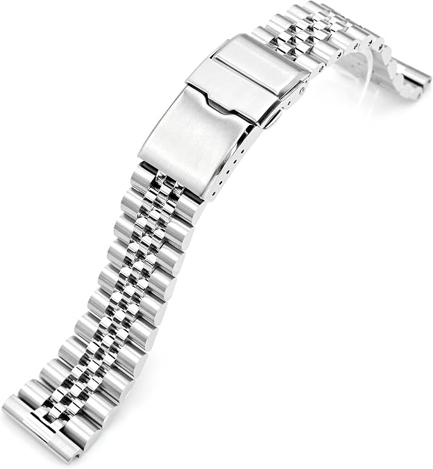 MiLTAT 22mm Super-J Louis Stainless Steel Straight End Bracelet Baton Clasp