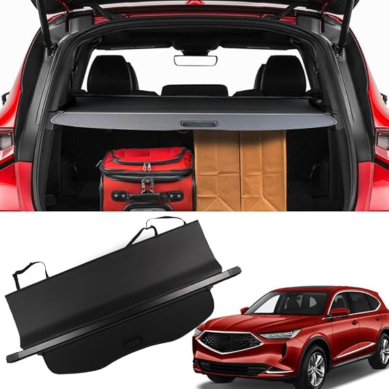 for Acura MDX Cargo Cover 2025 2024 2023 2022FIT Base Type S ONLY for Acura MDX Accessories Black Retractable Factory Style SUV Trunk Cover Replace OEM 08U35-TYA-210A(NOT for A-Spec)