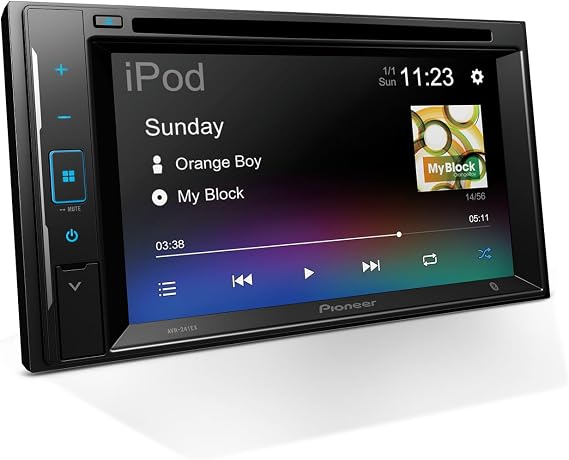 Pioneer AVH-241EX 6.2" Resistive Touchscreen, Double Din Bluetooth, Backup Camera Compatible, AM/FM Radio, USB, FLAC Playback, 13-Band EQ, 50W x 4 Preouts