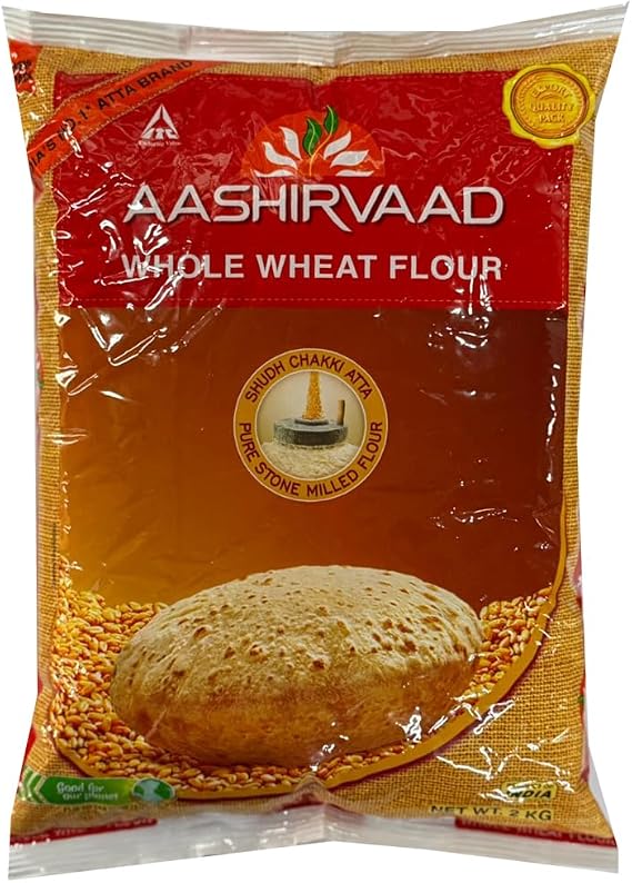 Aashirvaad's Atta 2KG Flour To Make Soft, Fluffy And Delicious Chapatti, Roti Product Of India Pack Of 1