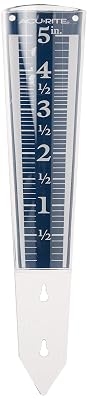 AcuRite 5 Capacity Easy-to-Read Magnifying Rain Gauge, Acrylic 00850A3