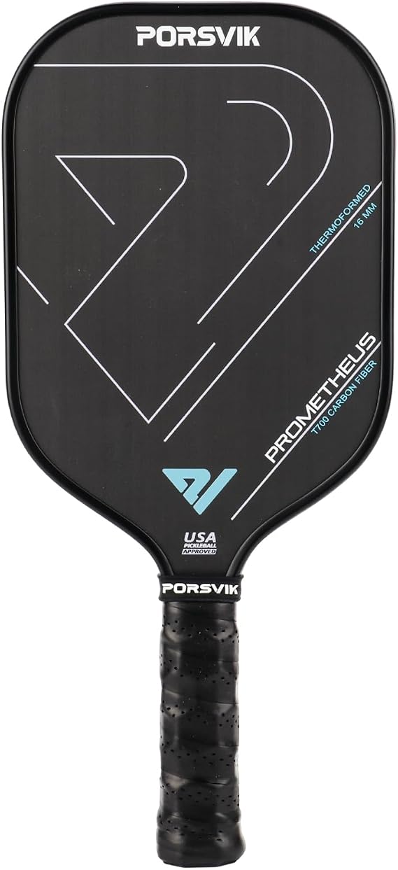 Thermoformed Pickleball Paddle, 16mm Raw T700 Carbon Fiber, USAPA Approved Pickleball Racket, Includes Paddle Case
