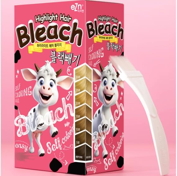 eZn Highlight Hair Bleach Kit, 4.23oz | Korean Cruelty-Free Hair Lightener, Lifts Up to 6 Levels, Includes Tint Tray, Brush, and Complete Lightening System