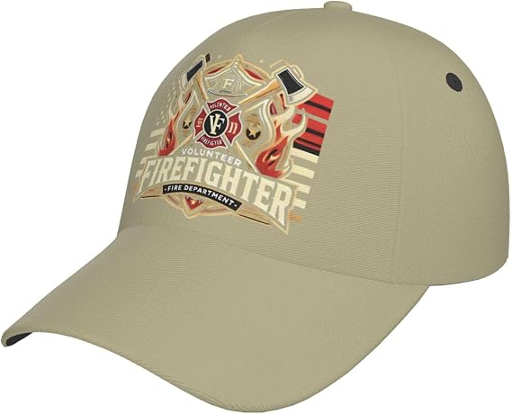 Golf Baseball Cap Trucker Firefighter Volunteer Fire Department Hat for Outdoor Sports
