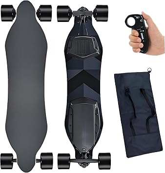 All Terrain Electric Skateboard with Remote, 40 Mph Top Speed, Durable Build, for Adults Effortless Commutes and Fun Rides. Grey