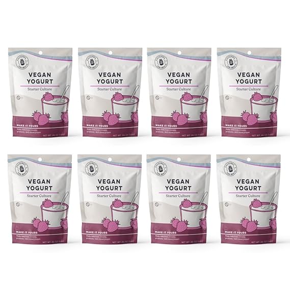 Cultures for Health Vegan Starter Culture | 32 Dairy-Free Direct-Set Packets for Creamy Plant-Based Yogurt | Probiotic for Gut Health