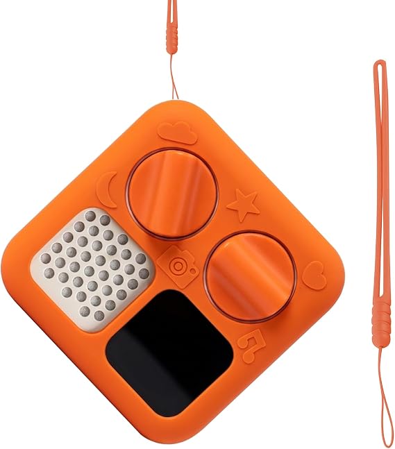 Silicone Case for Mini, Orange Protective Cover for Mini, Adventure Jacket, Orange Protective Case with Lanyard, Water-Resistant and Shock-Absorbent
