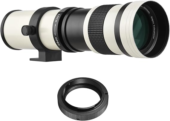 Camera MF Super Telephoto Zoom Lens F/8.3-16 420-800mm T2 Mount with AF-mount Adapter Ring Universal 1/4 Thread Replacement for Sony Alpha-mount A55 A33 A550 A500 A100 A200 A700 A300 A350 A900