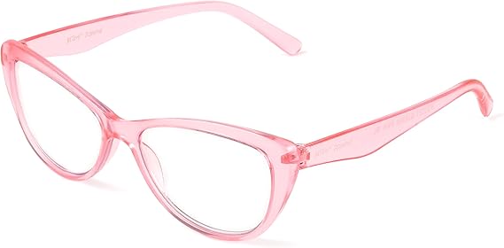 Betsey Johnson womens Yara Glasses Blue Light Glasses, Crystal Pink, 40mm US