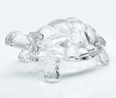 Crystal Turtle-Tortoise, Feng Shui Craft Original Clear Crystal Turtle for Peace & Prosperity, Positive Energy, Home Decor and Gifts