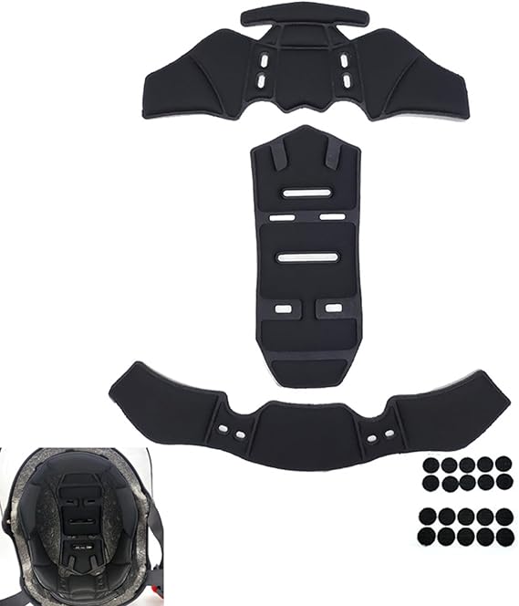 Motorcycle Helmet Liner Replacement for KYT TTR-Jet, Washable Removable Helmet Protection Liner Cushion, Breathable Motorcycle Helmet Padding,A Black