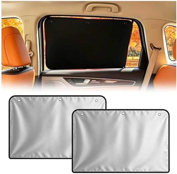 2026 Upgraded Car Shades for Side Windows,Foldable Rear Side Window Sun Shade with Suction Cups Provide Privacy & Cooling,Car Sun Shade Sides Window for SUV Sedan (Rear Window/2PCS)