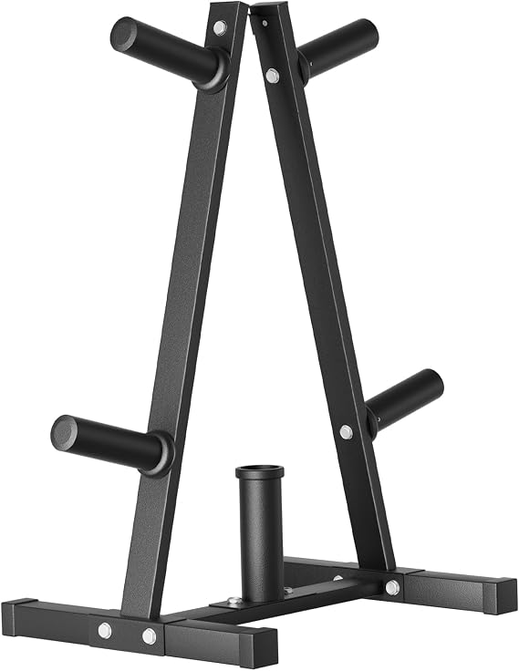 Weight Plate Rack, Bongkim Weight Tree and Weight Rack for Plates, Weight Holder for 2 inch Olympic Weight Plate, Weight Plate Storage for Home Gym