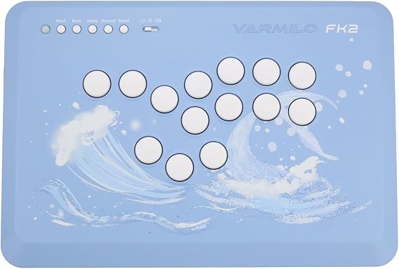 Varmilo FK2 Sea Melody Leverless Arcade Controller for Fighting Games Leverless Arcade Controller Compatible with Rapid Triggers