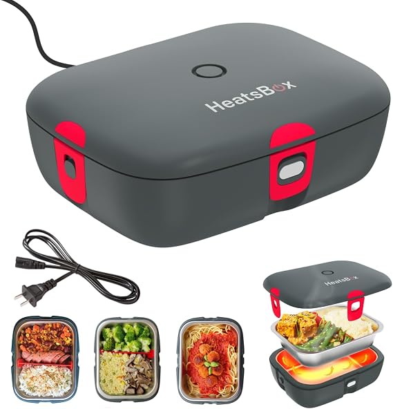 Style+ Electric Lunchbox 100W | App Control | 3.9 Cups Food Warmer for Adults | Leakproof Stainless Steel BPA-Free | Perfect for Office Meal Prep